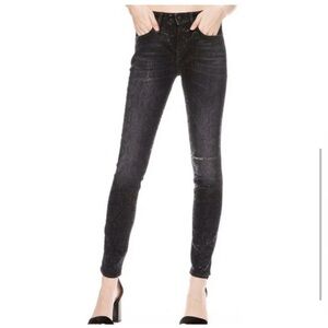 R13 Allison Skinny Black Snake Foil Jeans size 26